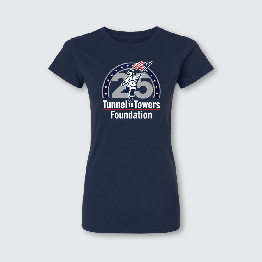 T2T 25th Anniversary Women's Logo Tee (Navy)
