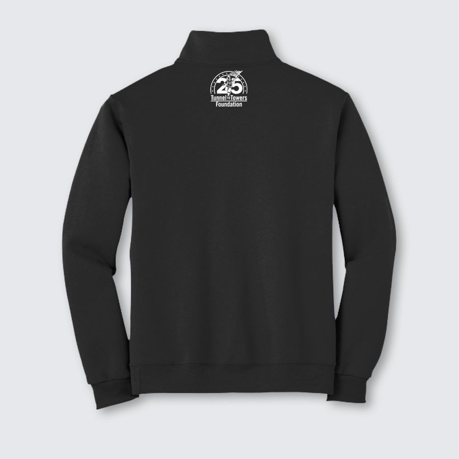 T2T 25th Anniversary Quarter Zip Embroidered Sweatshirt – Unisex (Black)