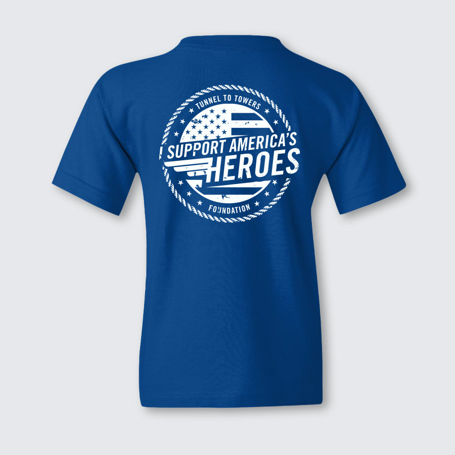 T2T HEROES TEE – Youth (Blue) SALE!