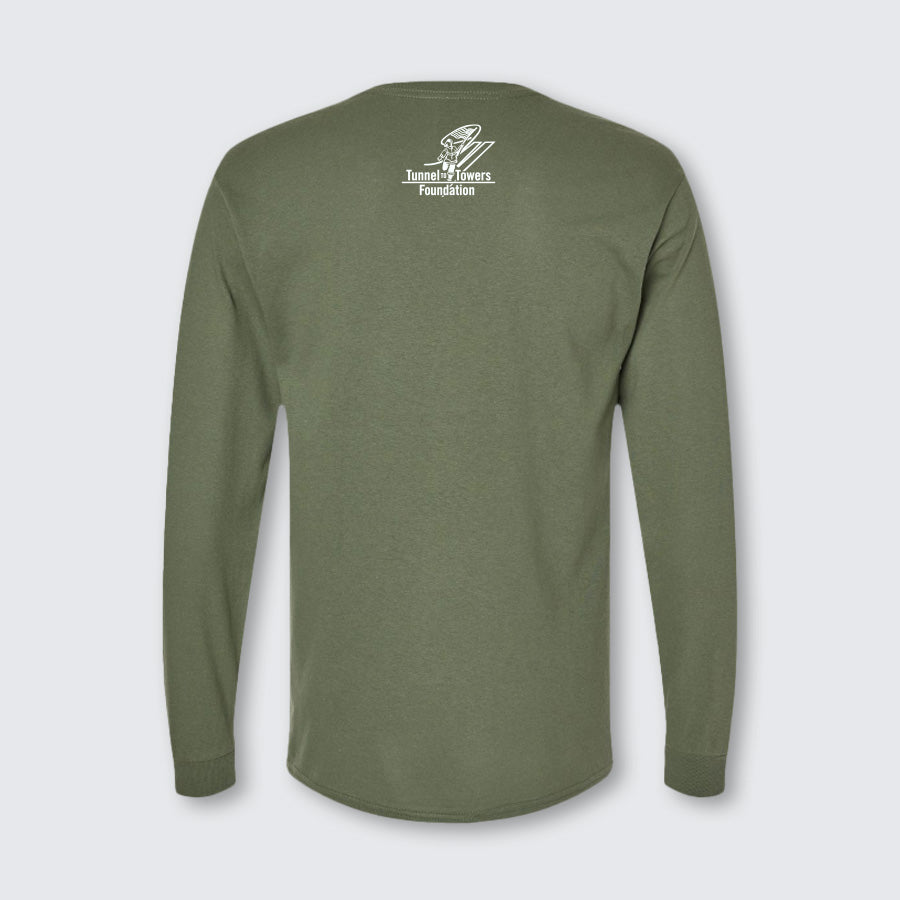 T2T Long Sleeve Patriot Tee – UNISEX (Military Green)