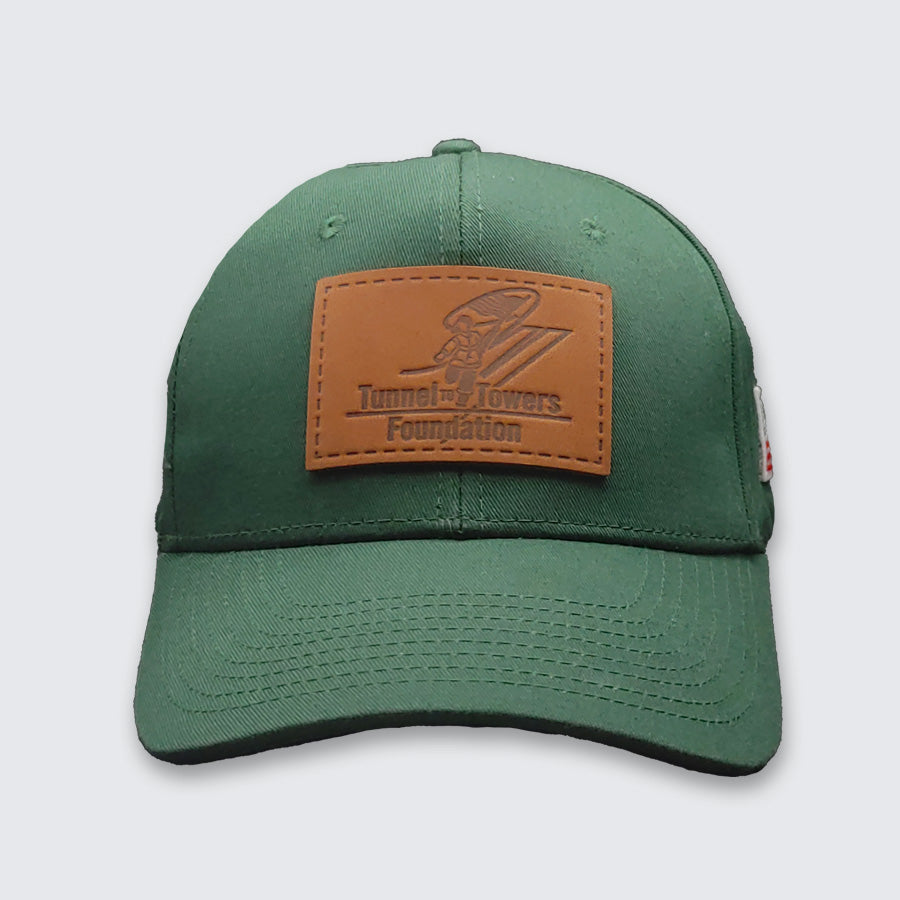 T2T Leather Patch Hat (Dark Green)