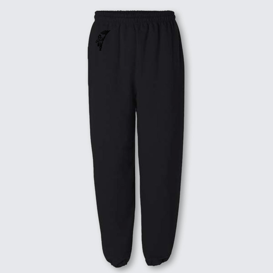 T2T Embroidered Lounge Essentials Sweatpants – Unisex (Black)
