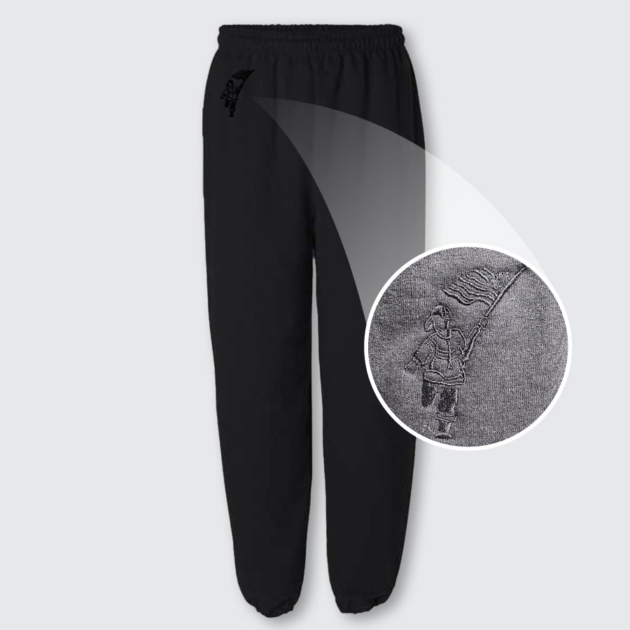 T2T Embroidered Lounge Essentials Sweatpants – Unisex (Black)