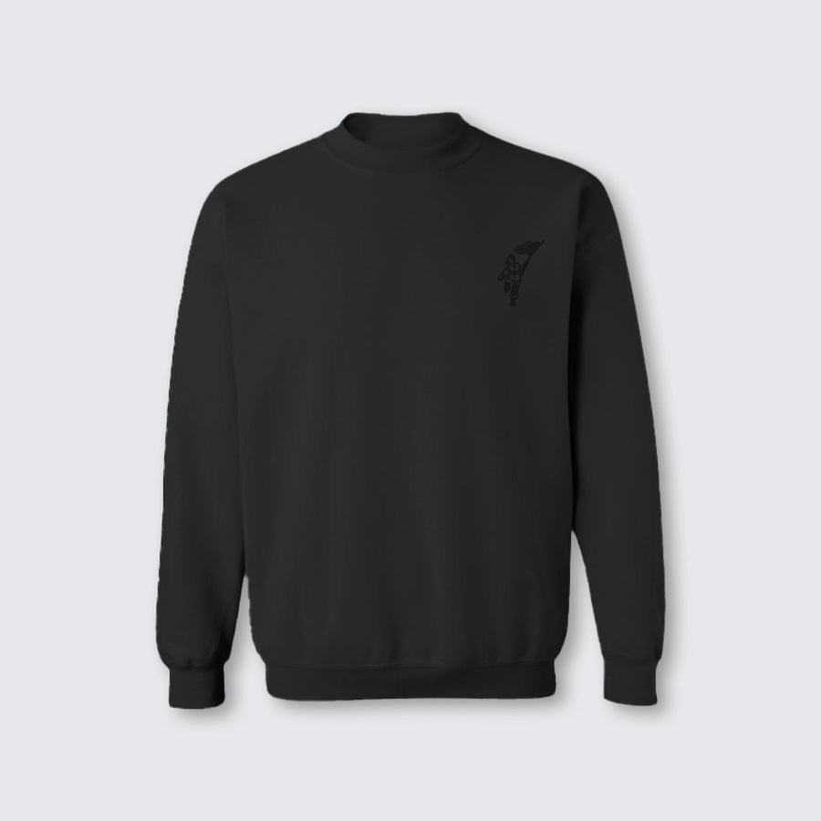 T2T Embroidered Lounge Essentials Sweatshirt – Unisex (Black)