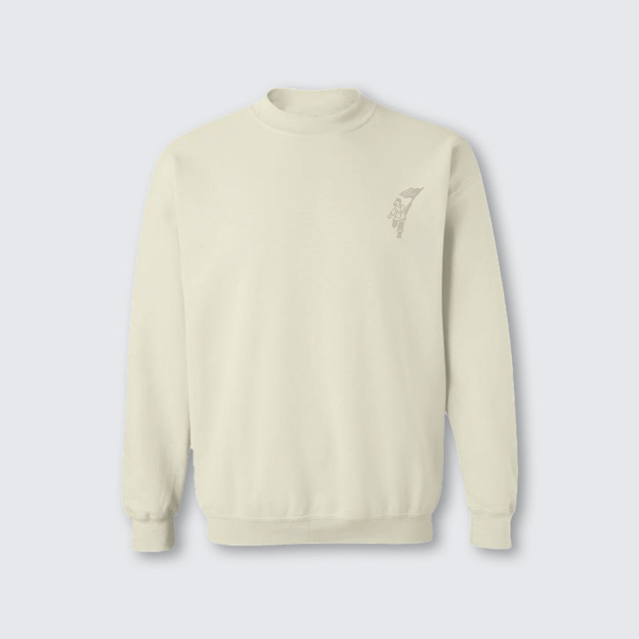 T2T Embroidered Lounge Essentials Sweatshirt – Unisex (Sand)