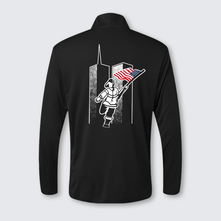 T2T Twin Towers Quarter Zip Pullover – Unisex (Black)