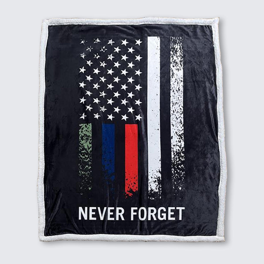 T2T Patriot Flag Sherpa Blanket