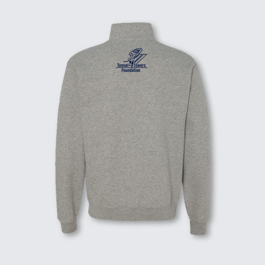 T2T Quarter Zip Embroidered Sweatshirt – Unisex (Oxford Grey)