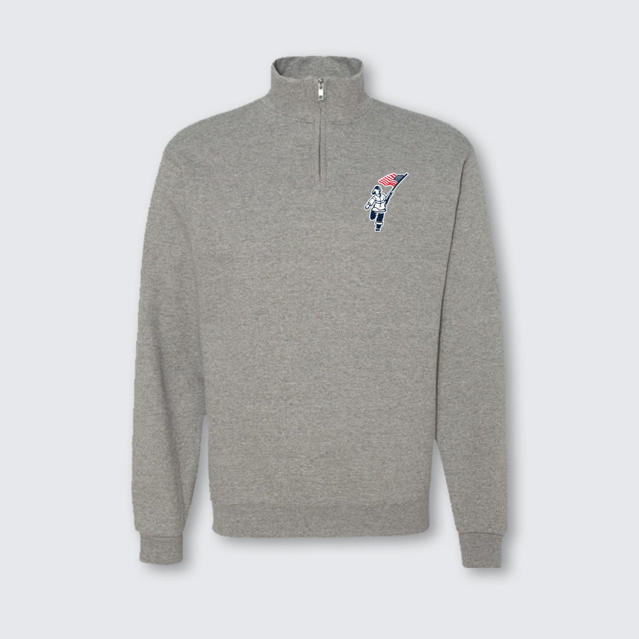 T2T Quarter Zip Embroidered Sweatshirt – Unisex (Oxford Grey)