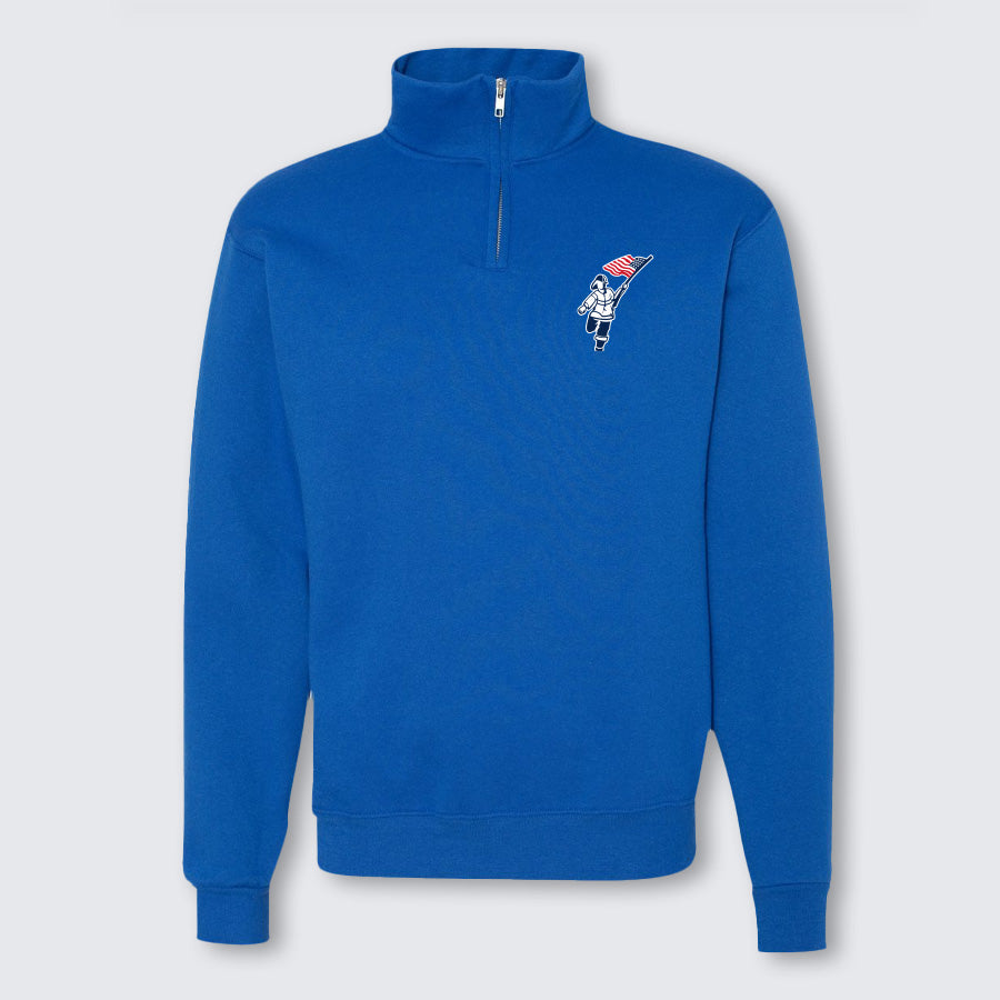 T2T Quarter Zip Embroidered Sweatshirt – Unisex (Royal)