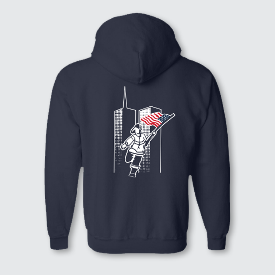 T2T Twin Towers Full Zip Sweatshirt Jacket - Unisex (Navy)