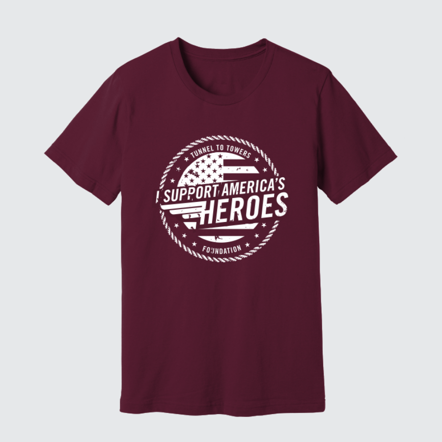 T2T HEROES TEE – UNISEX (Maroon) CLEARANCE