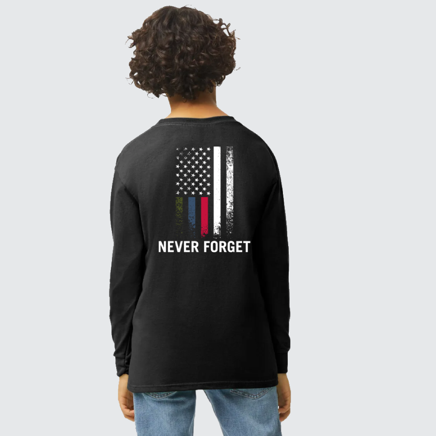 T2T Patriot Long Sleeve Tee - YOUTH (Black)