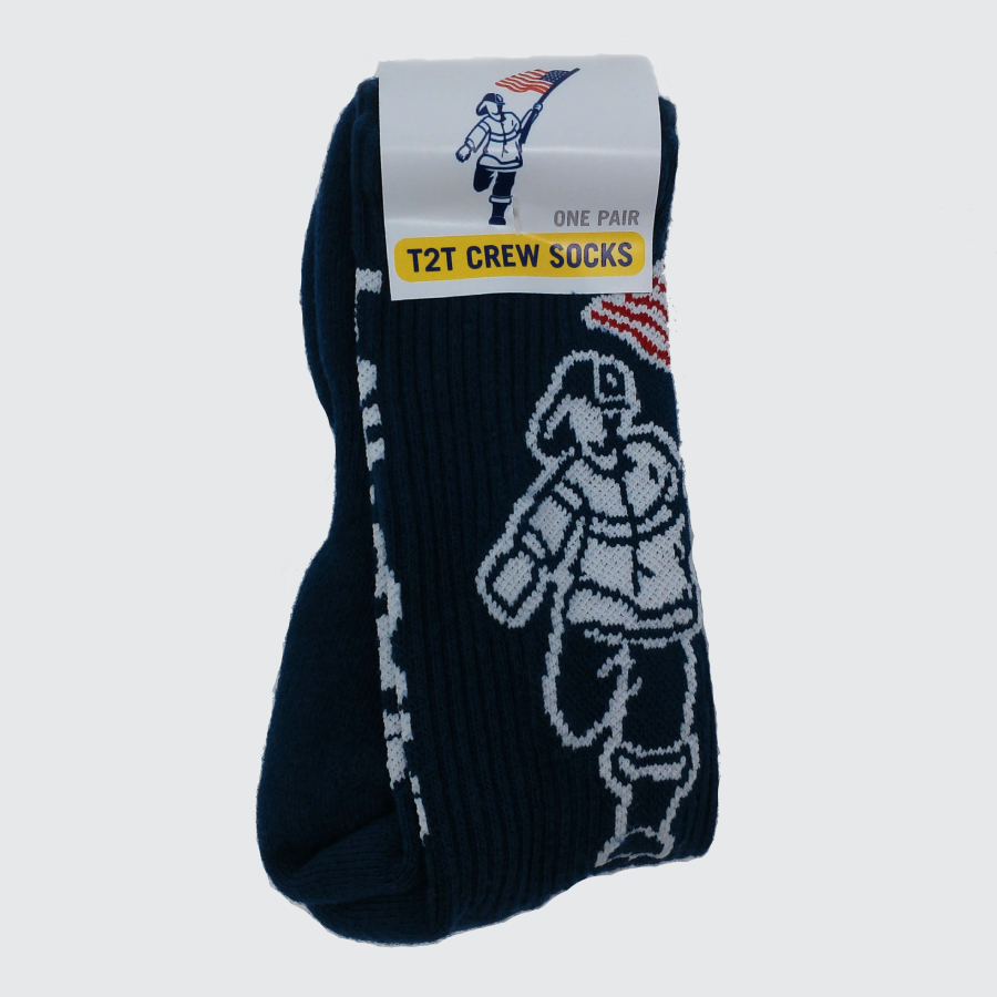 T2T Crew Socks (Navy) CLEARANCE